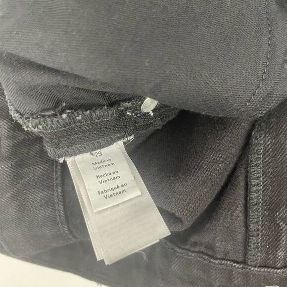 HALE Jeans Denim Size 29 Size Naia High Rise Straight Leg Side Stripes Raven - Picture 7 of 13